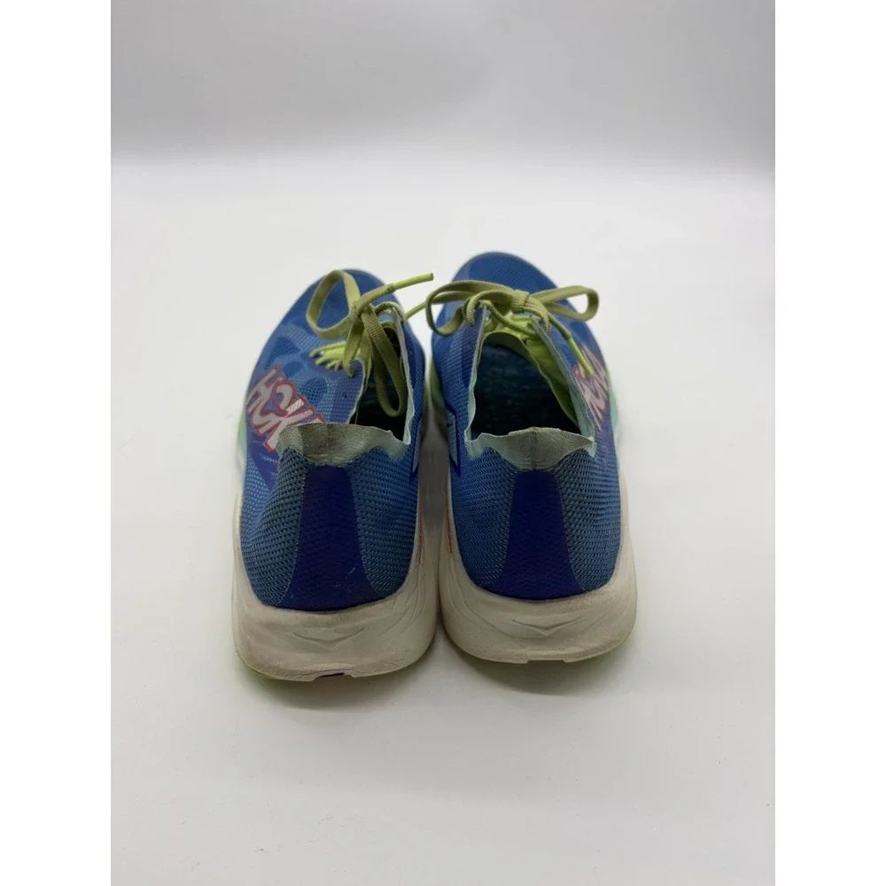 Hoka Cielo Road Running Shoes W 11.5 M 10 Blue‎ Neon Green Lightweight Mesh